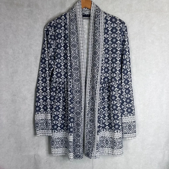 Dalia Open Front Long Sleeve Peplum Cardigan Boho‎ Soft Comfy Size Small - Picture 8 of 8